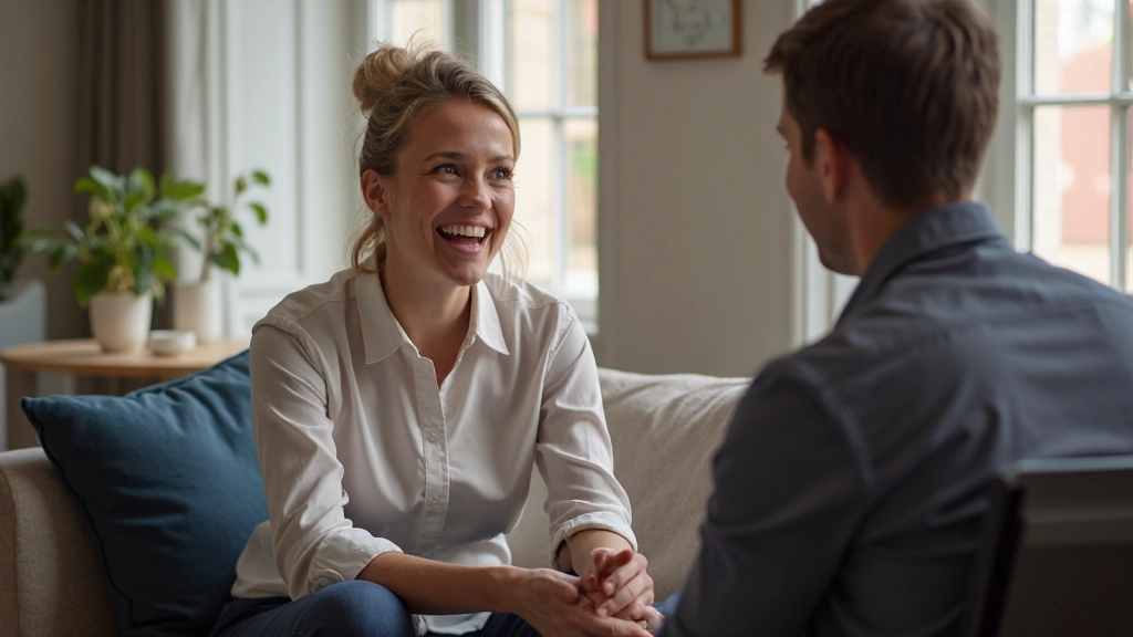 Volwassen vrouw in conversatie met Nederlandse taalleraar in privÃ©les